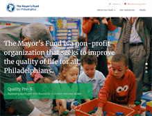 Tablet Screenshot of mayorsfundphila.org